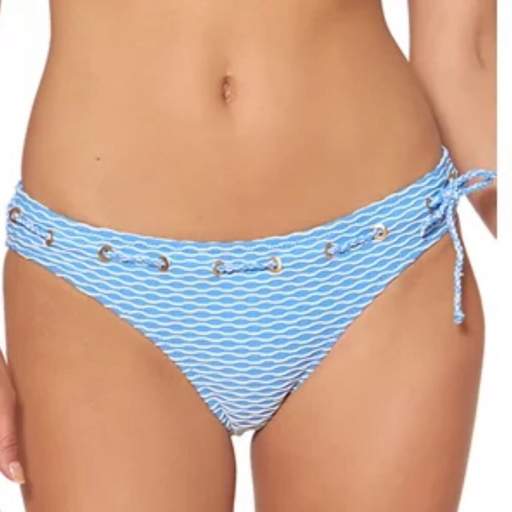 Jessica Simpson Twiggy Stripe Hipster Swim Bottom
